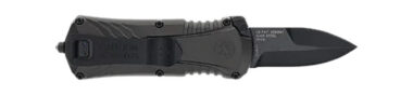 M&P Accessories 1219171 M&P  Compact 1.90" OTF Plain Black Oxide Stainless Steel Blade, Gray/Black Aluminum Handle