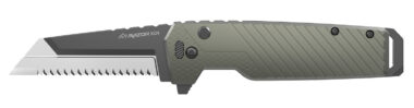 Outdoor Edge XDS430AC Razor XD4  3" Folding Serrated 420J2 SS Blade Green