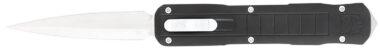CobraTec Knives CTRPTBLKDAGNS Raptor  3.13" OTF Dagger Plain D2 Steel Blade, 4.50" Black Aluminum Handle