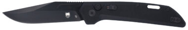 CobraTec Knives CTNAJBLK Naja  3.50" Folding Plain Black Powder Coated D2 Steel Blade, 4.75" Black G10 Scales Handle