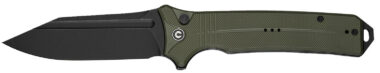Civivi Knives C23080-3 Neurohaptic EDC 3.74" Folding Clip Point Plain Black Stonewashed Nitro-V Steel Blade, OD Green Textured G10 Handle