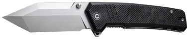 Civivi Knives C23024-1 Bhaltair  3.98" Folding Tanto Plain Stonewashed 14C28N Steel Blade, Black Textured G10 Handle