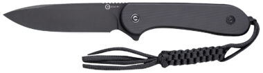 Civivi Knives C2105A Elementum 3.98" Fixed Plain Black Stonewashed D2 Steel Blade, 4.50" Black G10 Handle