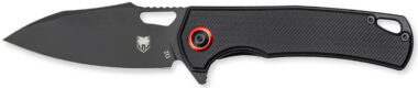 CobraTec Knives CTWOLVERINEG10 Wolverine  3.13" Folding Drop Point Plain Black Stonewashed D2 Steel Blade, 4.25" Black Textured G10 Scales Handle
