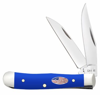 Case 16401 Trapper  Tiny Folding Clip Point/Spey Plain Tru-Sharp SS Blade, Smooth Royal Blue Synthetic Handle