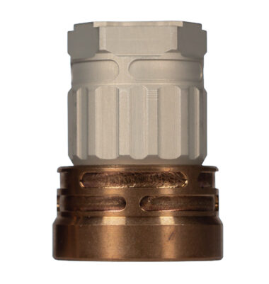 Q LLC ACCE9MOUNTTRILUGCLEAR Erect9r Three-Way Mount 9mm Aluminum/Stainless Steel Clear Hardcoat Anodized Tan