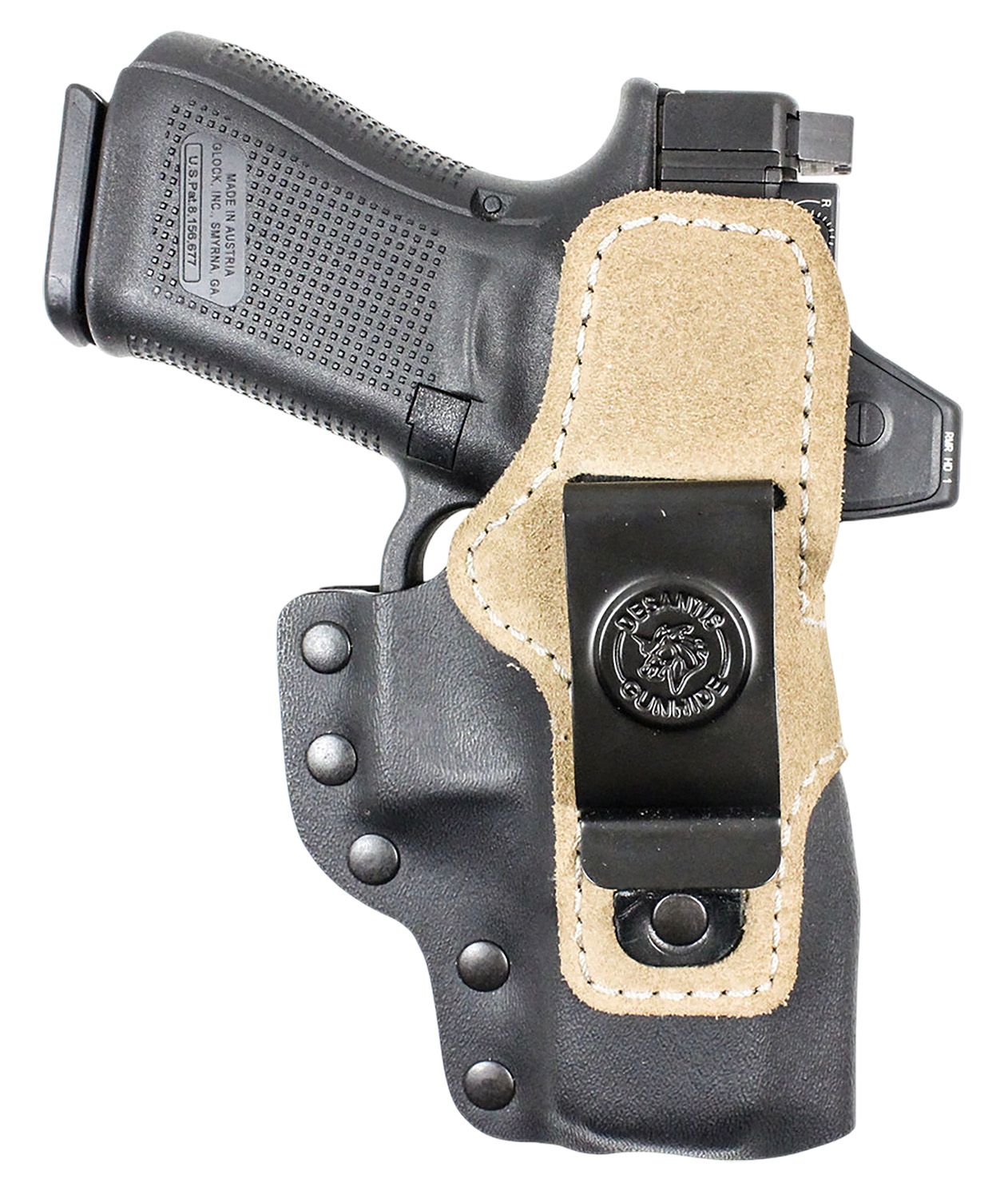 DeSantis Gunhide 230KJ1LZ0 Hyeye IWB Black Kydex Compatible w/ Glock 19/23/32/45/19x/19 Gen 5 Ambidextrous