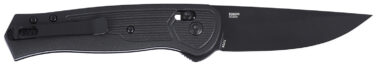 CRKT 7170K SERO  EDC 3.02" Folding Plain Black TiNi S35VN SS Blade, Black Textured GRN Handle