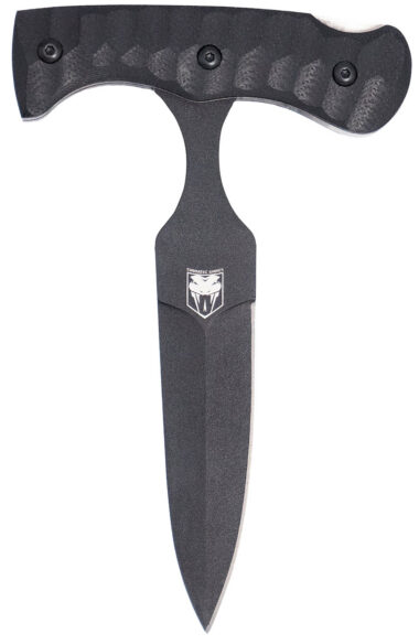 CobraTec Knives FG10PD Folding Push Dagger  2.88" Folding Dagger Plain Black D2 Steel Blade, 4.06" Black Textured G10 Scales Handle