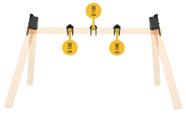 Caldwell 1215375 AR500 Plate Rack Kit 8" Yellow Steel Hanging 3 Plates