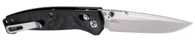 Hogue 24457 Mysto 3.40" Folding Clip Point Plain Black Stonewashed CPM MagnaCut Steel Blade, Maple Valley Richlite Black Handle