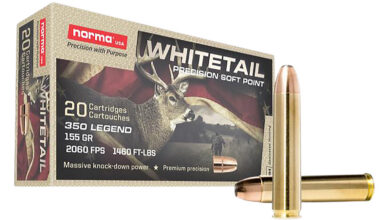 Norma Ammunition 603404704 Whitetail  350Legend 155gr Soft Point 20 Per Box/10 Case