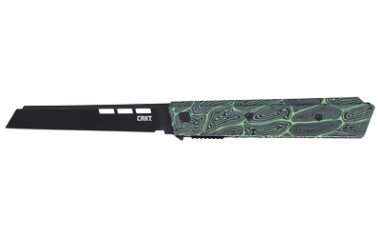 CRKT ZEPHYR 3.22" PLAIN EDGE GRN/WHT