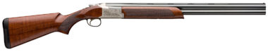 Browning 0182096005 Citori 725 Feather Full Size 20 Gauge Break Open 3" 2rd 26" Blued Over/Under Vent Rib Barrel, Engraved Silver Nitride Aluminum Receiver, Fixed Grade II/III Black Walnut Stock