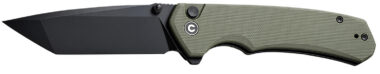 Civivi Knives C19059C-2 Brazen  3.46" Folding Plain Black D2 Steel Blade, OD Green Textured G10 Handle