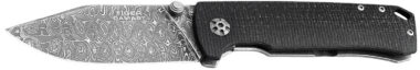Boker 111103DAM Tiger-Damast Pocket 3.35" Damascus Blade Micarta Handle