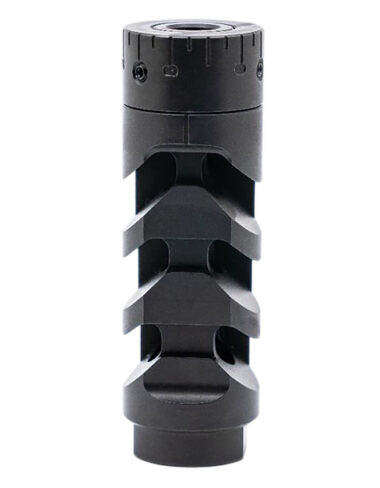 Armaspec ARM1932-BLK Muzzle Brake Harmonics-Tuner Black Stainless Steel 5/8x24 Threads 30 Cal