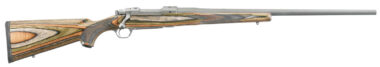 Ruger 17121 Hawkeye Predator Full Size 22-250 Rem 4+1 24" Matte Stainless Steel Barrel, Integral Scope Mounts Stainless Steel Receiver, Green Mountain Fixed Laminate Stock