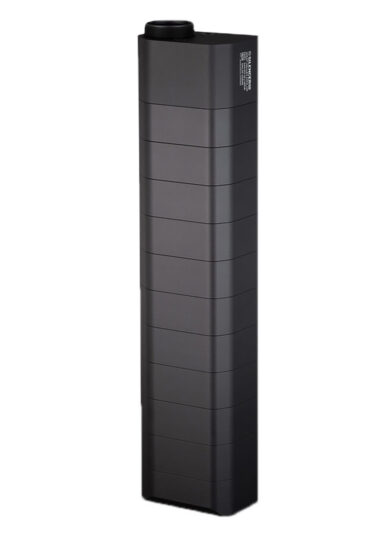 SilencerCo SU823 Salvo 12 2.21" x 2.96" Black Aluminum/Stainless Steel