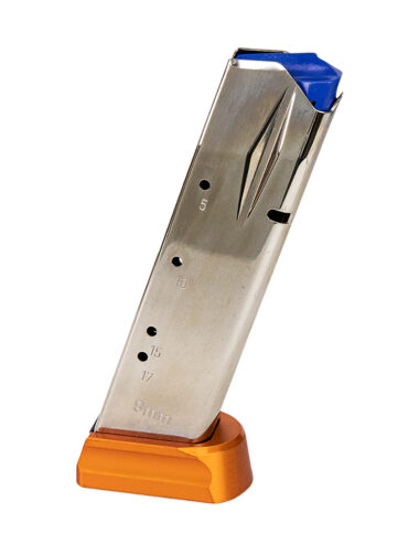 CZ-USA 11163 CZ 75  19rd 9mm Luger Fits CZ Shadow 2/CZ 75 SP-01 Nickel/Orange Steel