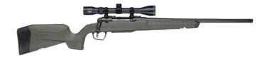 Savage Arms 33170 Axis 2 XP w/Optic 30-06 Springfield 4+1 20" Matte Black Carbon Steel Threaded Barrel, Drilled & Tapped Receiver, OD Green Synthetic Fixed w/Pistol Grip Stock, 3-9x40mm Duplex Scope,