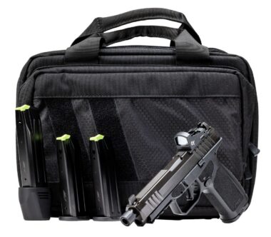Rost Martin RM1FTBSPL RM1F Tactical Bundle 9mm Luger 24+1 4.50" Black Threaded Barrel, Black Nitron Steel Serrated w/Optic Slide, Black Polymer Frame w/Picatinny Rail, Interchangeable Backstrap Grip,