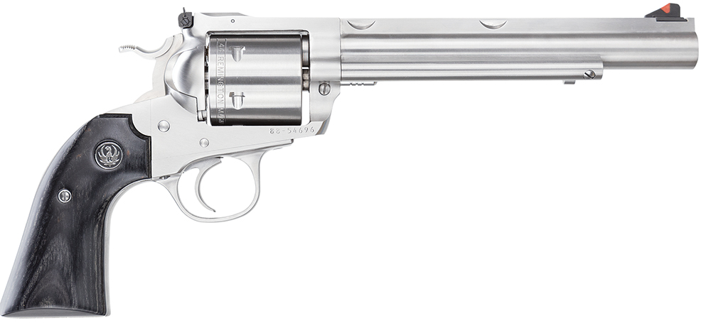 Ruger 0862 Super Blackhawk Hunter Large Frame 44 Rem Mag/44 Special 6rd 7.50" Satin Stainless w/Integral Mount Barrel, Cylinder & Frame, Bisley Black Laminate Grip, Transfer Bar Safety