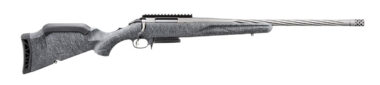 Ruger 56907 American II Sports South Exclusive 22 Creedmoor 3+1 20" Gun Metal Gray Cerakote Spiral Threaded Barrel & Stainless Steel Receiver w/Picatinny Rail, Gray Splatter Adj LOP Synthetic Stock