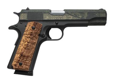 Tisas Arms Customs 10100518AA6 1911 A1 Service Aztec Sports South Exclusive 45 ACP 7+1 5" Carbon Steel Serrated Slide & Frame w/Beavertail